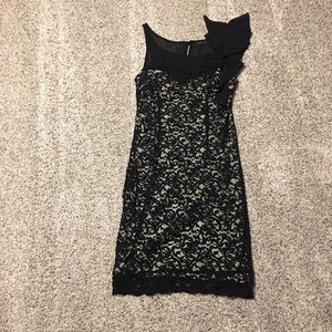 Limited black & tan cocktail dress